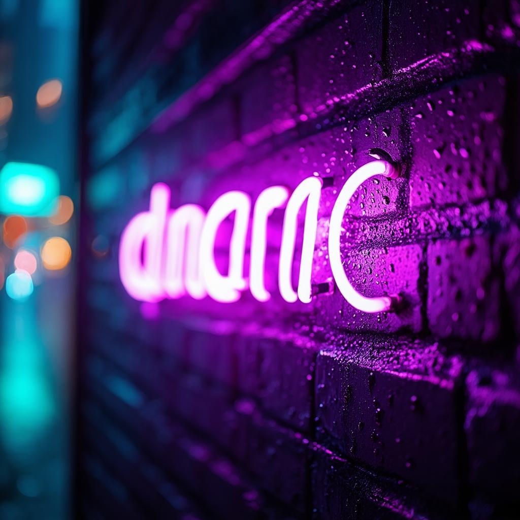 Glowing neon sign